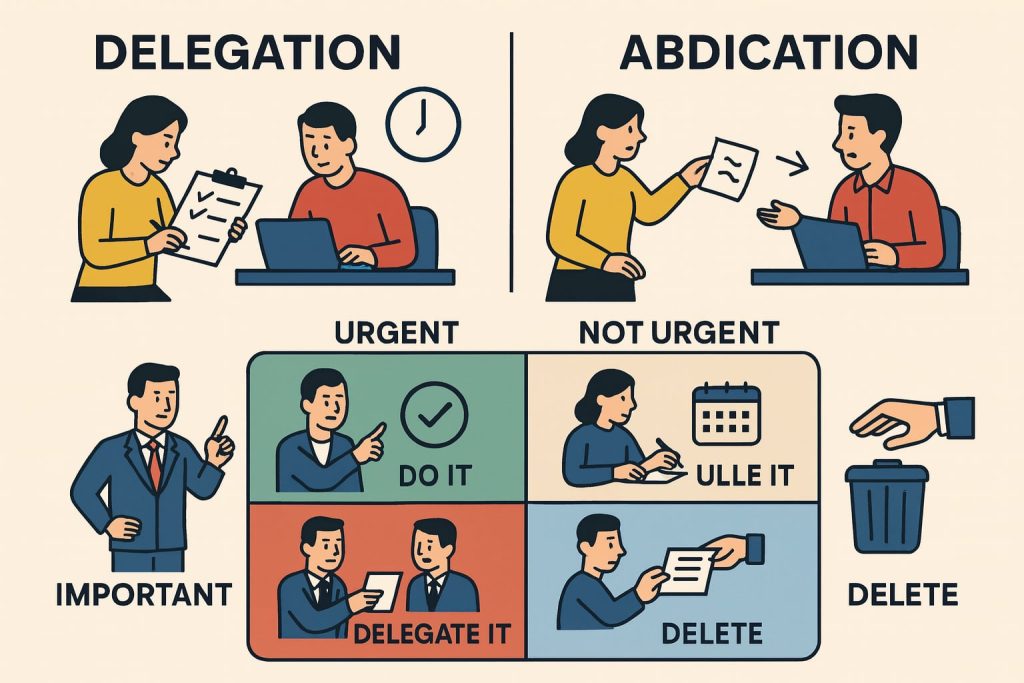 Delegation vs. Abdication